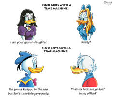 Duck Girls VS Duck Boys With A Time Machine