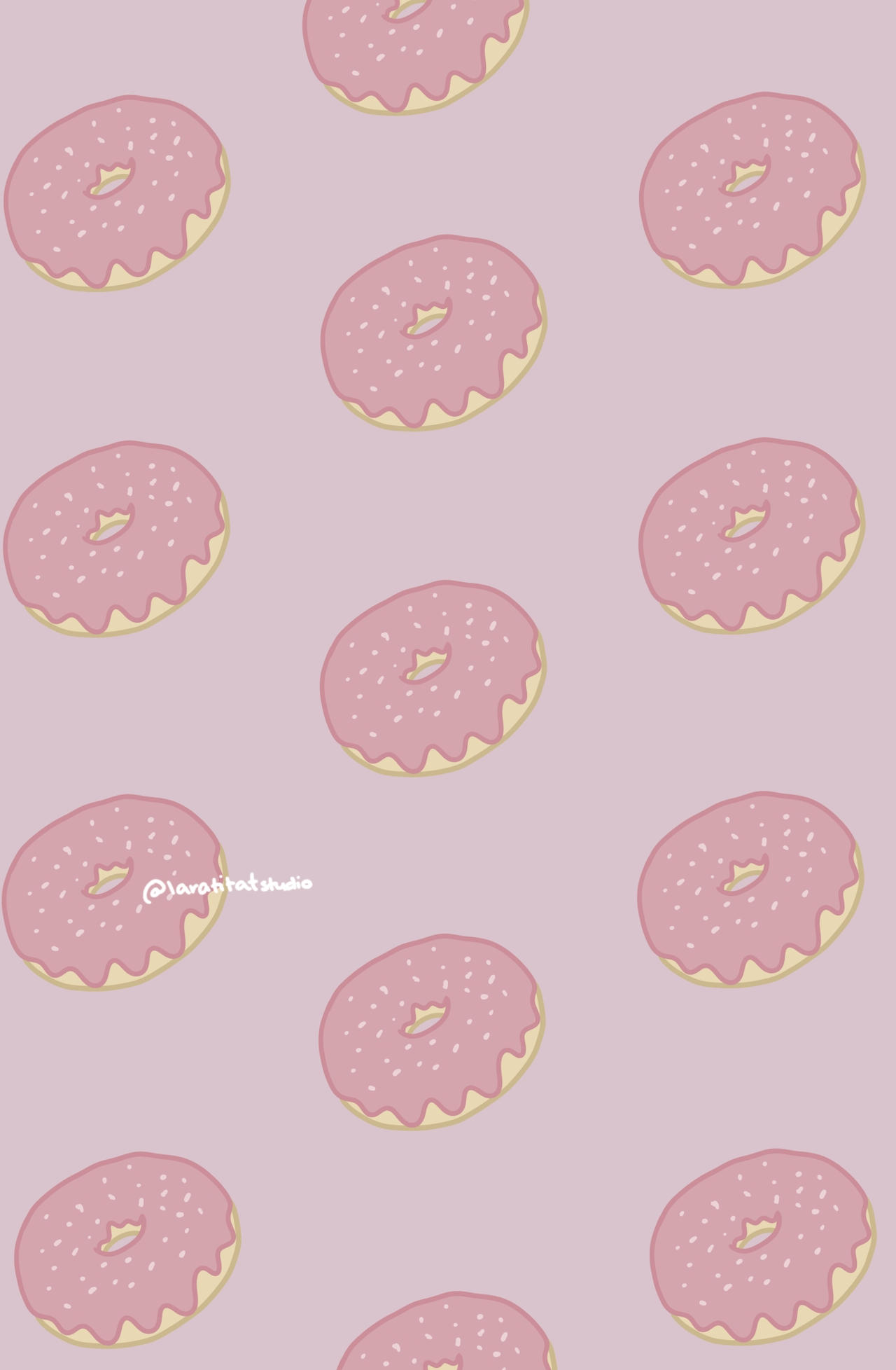 Pink Sprinkle Donuts Wallpaper by laratitat on DeviantArt