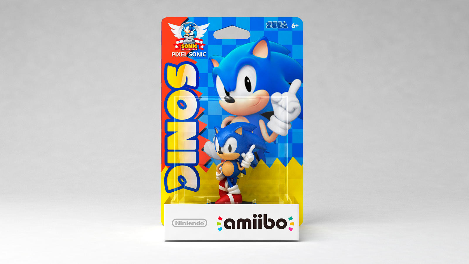 custom amiibo: classic/pixel sonic