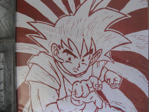 Goku Lino Print