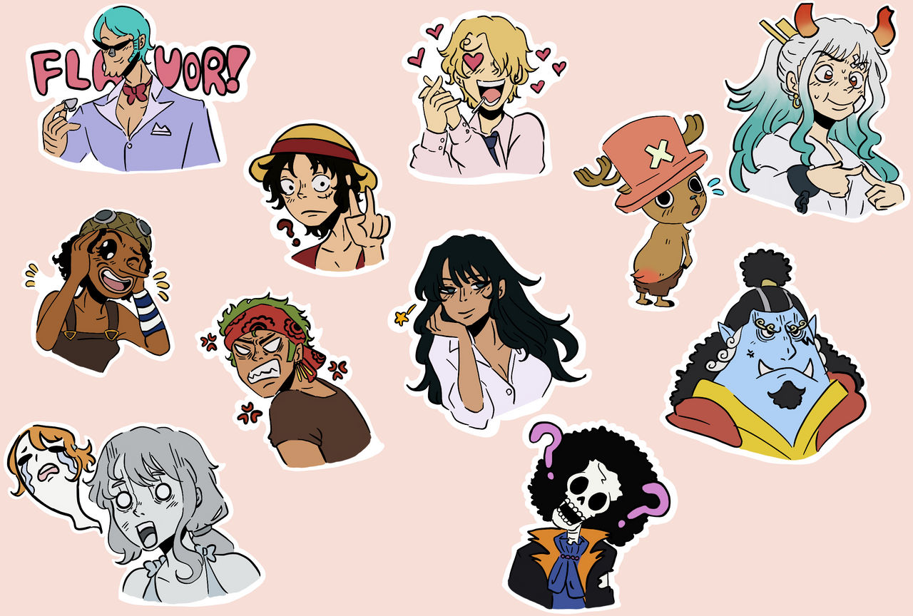 One Piece sticker concepts by absekii on DeviantArt