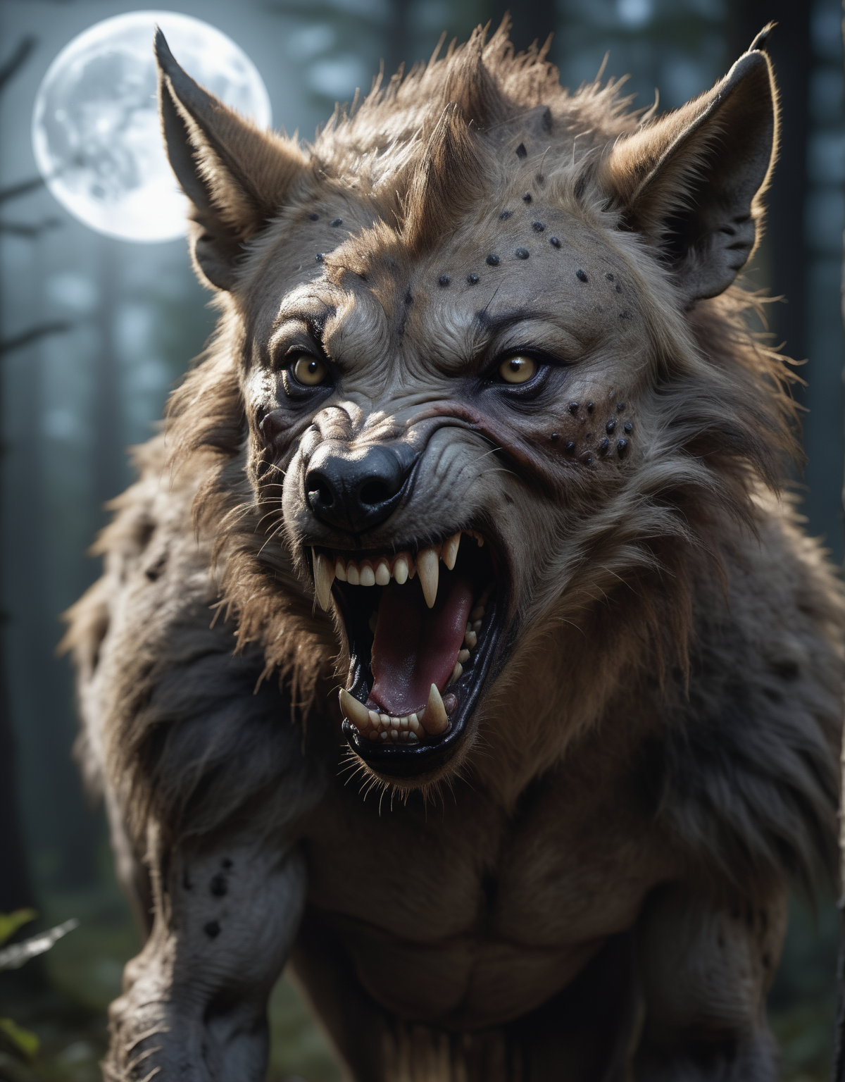 Wereleopard Hyena Hybrid Werewolf 014 by mrpsycho2000 on DeviantArt