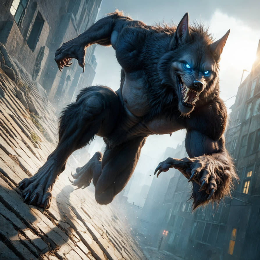 Werewolf Action Shot 009 by mrpsycho2000 on DeviantArt