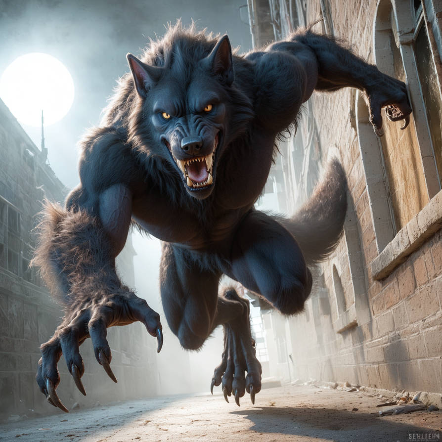 Werewolf Action Shot 002 by mrpsycho2000 on DeviantArt