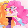 Adagio Dazzle and Pinkie Pie