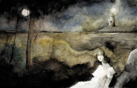 Lighthouse and woman