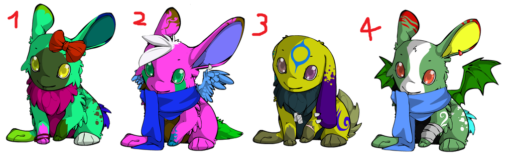 Deviantart Adoptable Rabbit Racer Bunnies adoptables! by ChosenUndeaad on DeviantArt