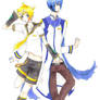 Len and Kaito Colored