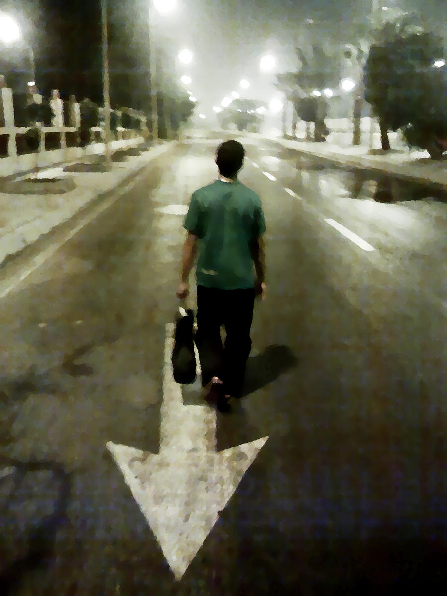 Walking opposite direction by kyoooo on DeviantArt