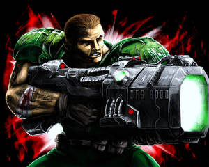 Doomguy and the BFG 9000