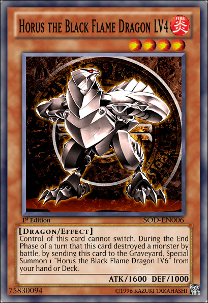 He)art of the Cards — Horus the Black Flame Dragon LV4