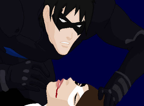 Nightwing And F`eaw Don't You Dare Die On Me