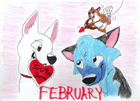 February in homemade calendar