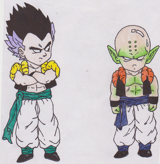 Gotenks and Krillin Piccolo Fusion