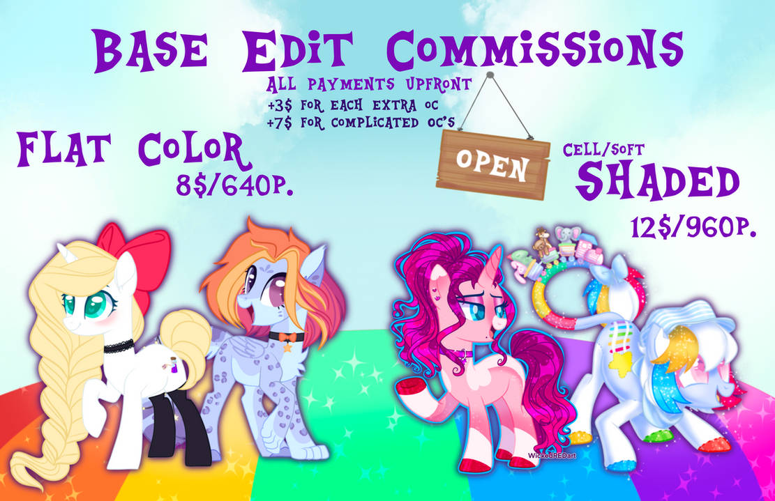 Edit Commissions Post Base Edit Commissions-OPEN by Wicked-RED-Art on DeviantArt