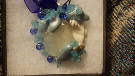 Baby Blue Water Dragon Wrapped Crystal