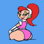 Atomic Betty Blowing a Bubblegum Bubble