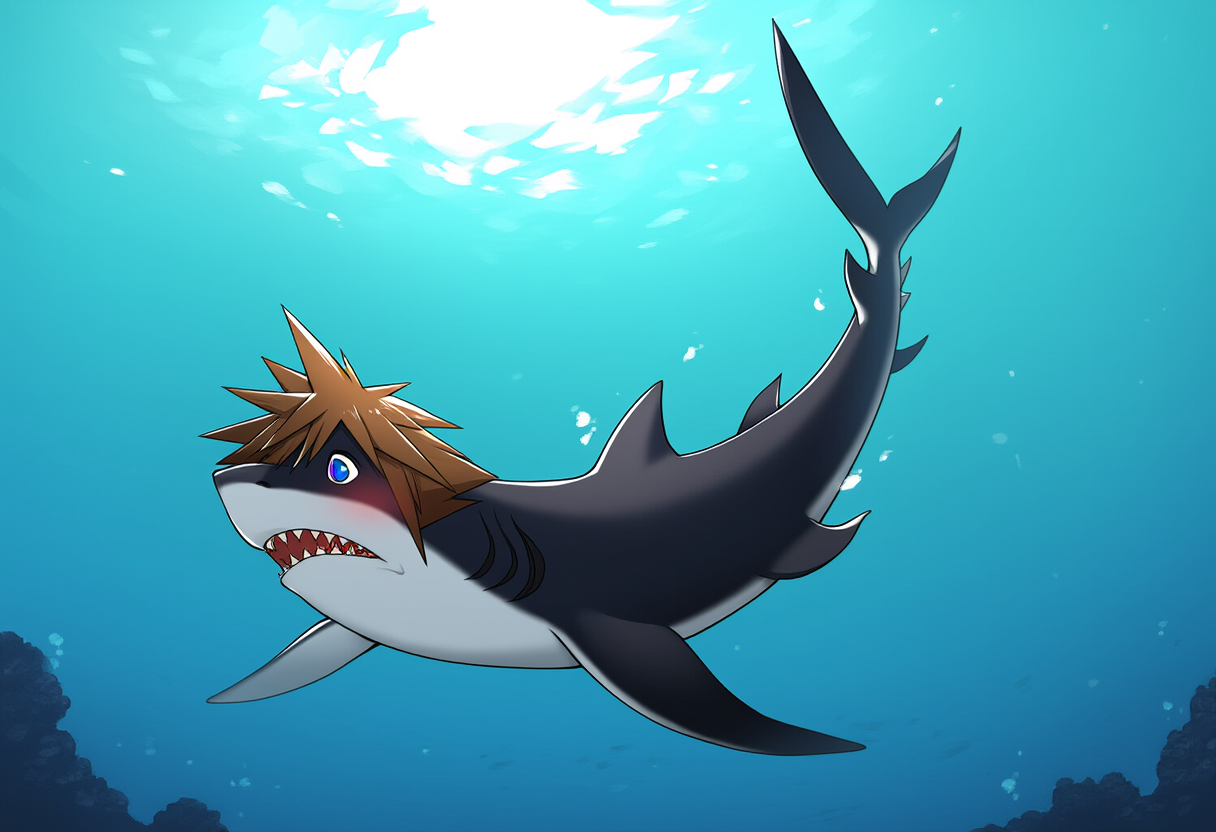 Tf Inflatables Shark (AI)Sora to shark or inflatable shark toy(TF) by amibahama on DeviantArt