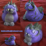 Chubby Purple Dragon by RainbowNico