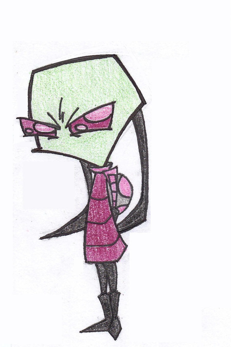 Zim Serious and Standing Like a Girl