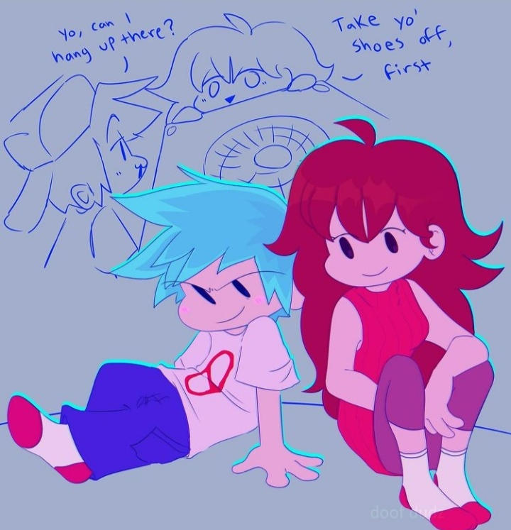 Bf and gf chilling in socks by fnafguy1212 on DeviantArt Bf and gf chilling in socks by fnafguy1212 on DeviantArt