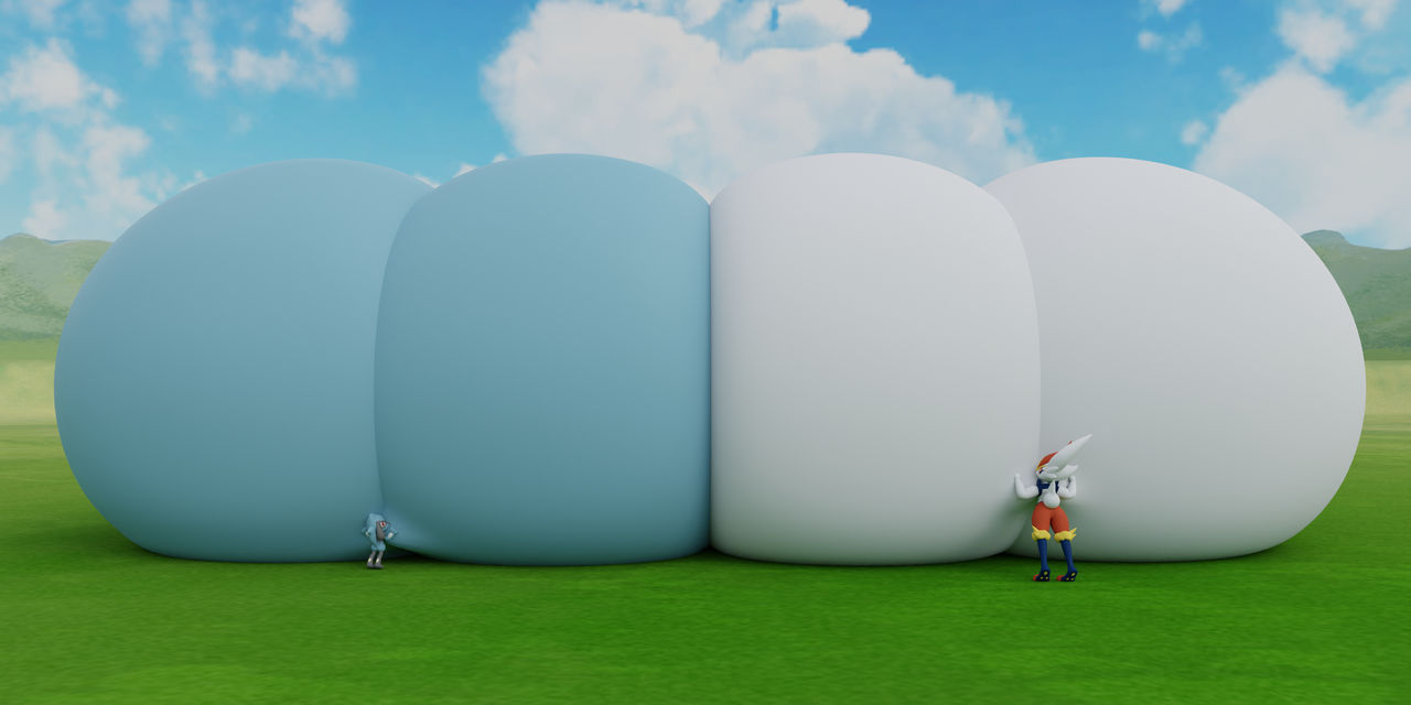 Cinderace and Riolu Boob Squish by Badluck15 on DeviantArt