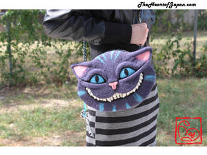 Needle Felted Cheshire Cat Purse