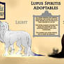 Lupus Spiritis Adopts, Light and Shadow, OPEN!