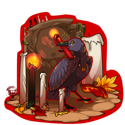 Halloween Sticker- Crow