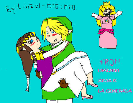 link x zelda, peach is jealous