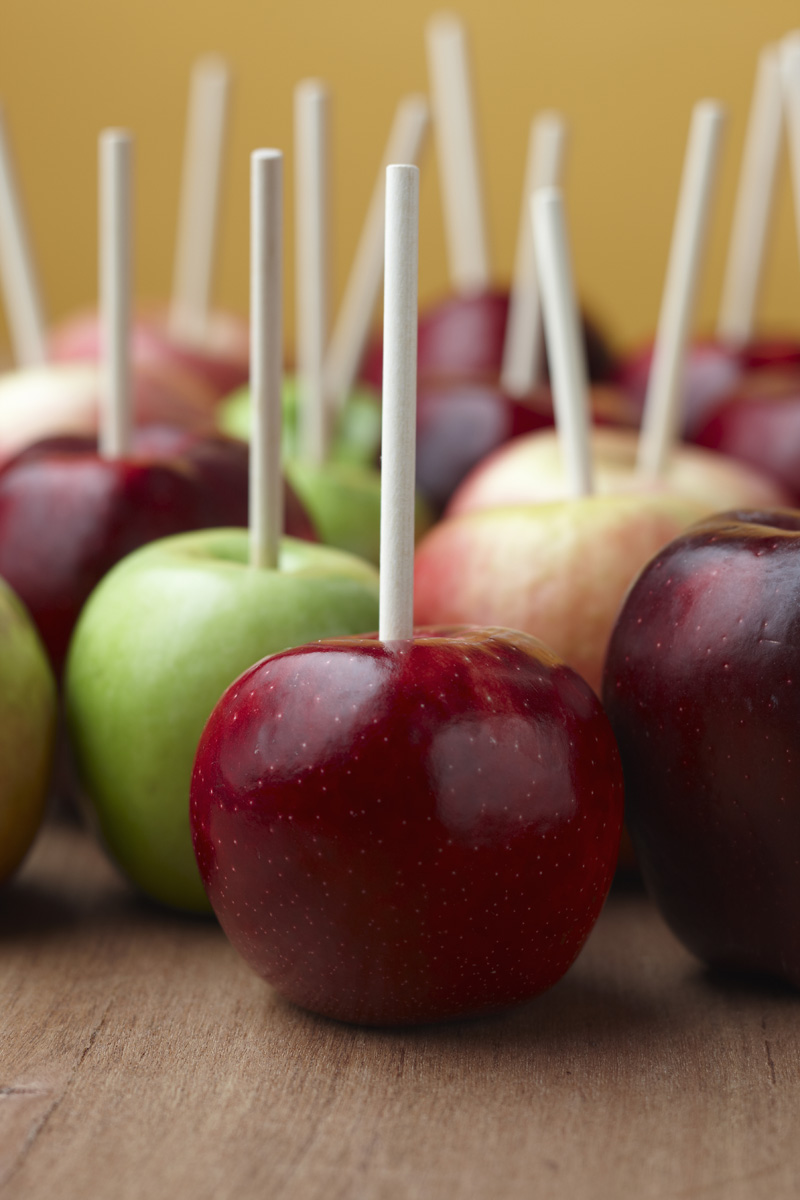 Apples on sticks