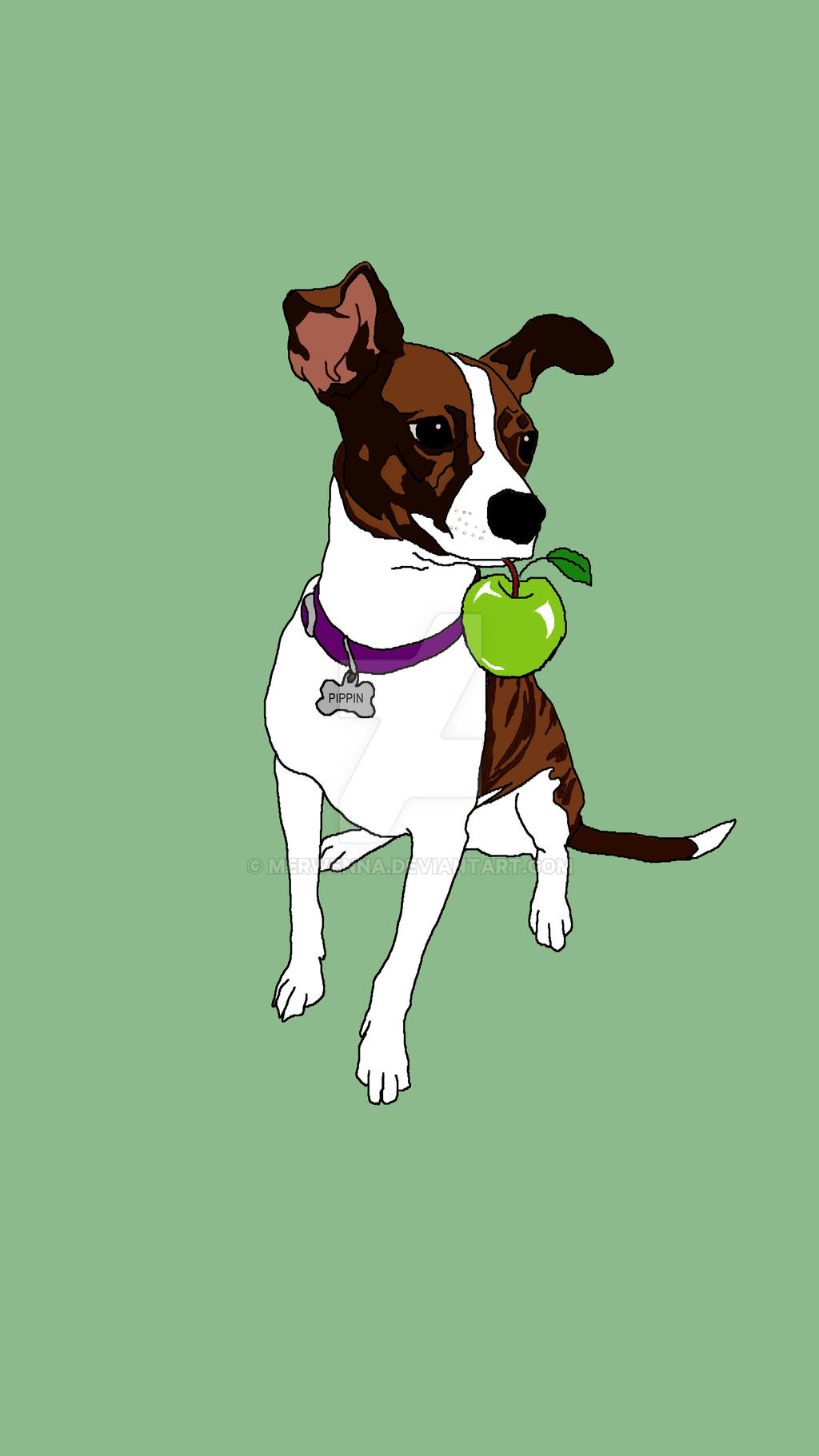 Puppy and Apple