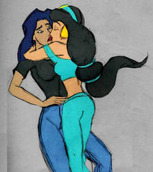 Jasmine Kisses Elisa Maza