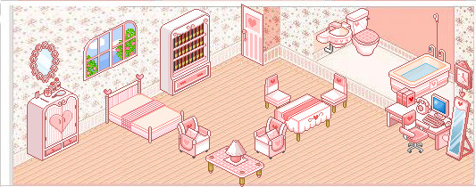 Pink pixel room