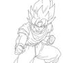 Goku Ssj CS Lineart By JP7