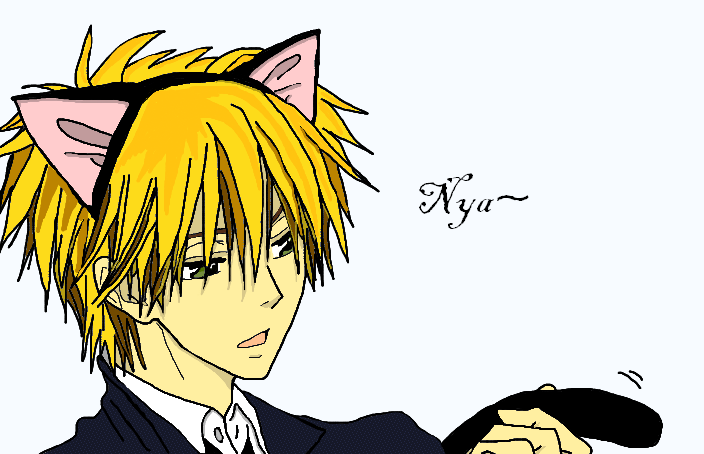 Usui of Maid Sama in Neko mode