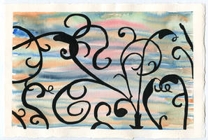 Watercolor 37: Abstract in India Ink