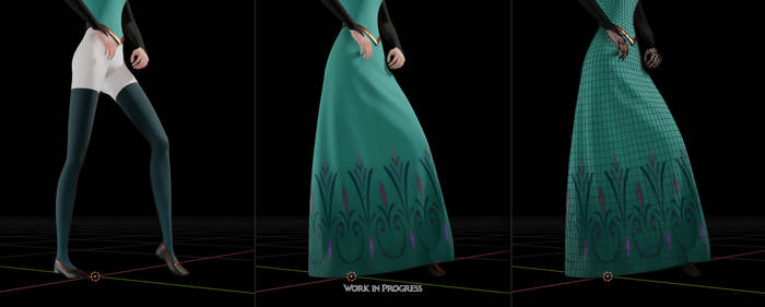 [WIP] Elsa (Coronation) - Cloth Simulation