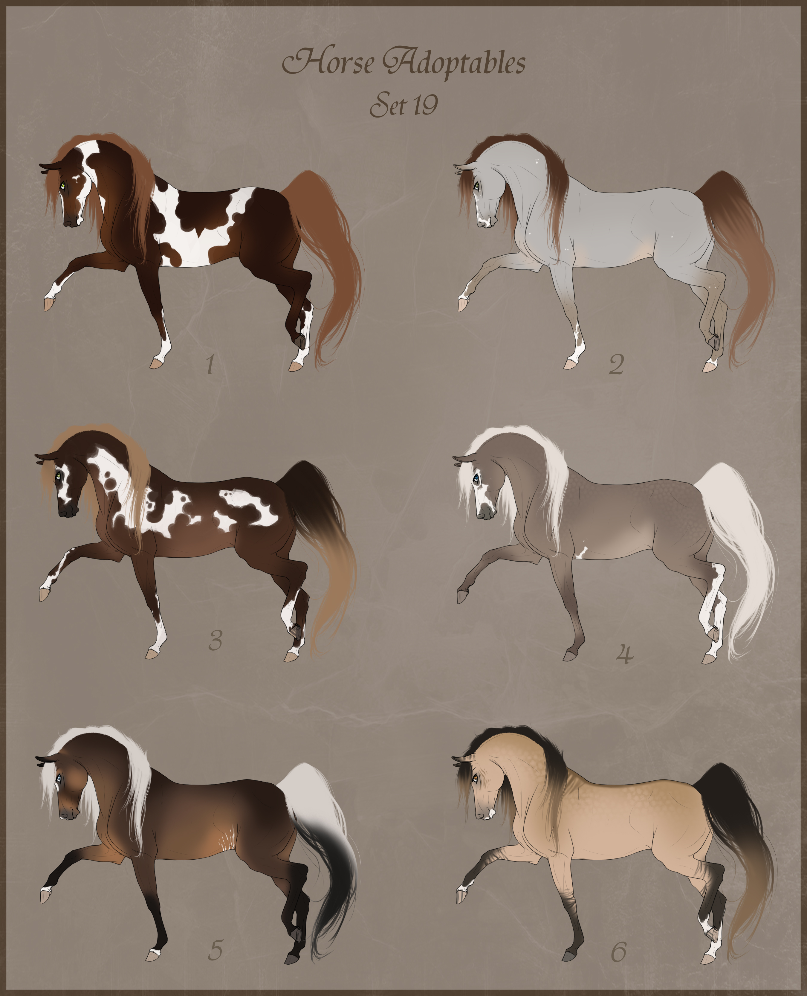 Adoptables Set 20 - OPEN - 2 LEFT - PRICES LOWERED by Paardjee