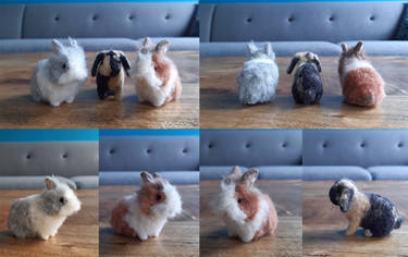 CM: Tiny bunny Needle Felts