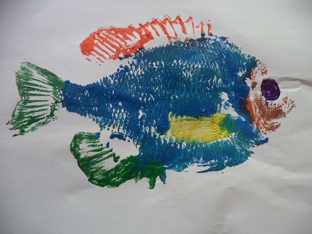 Blue Fish Painting 2 by 110842 on DeviantArt