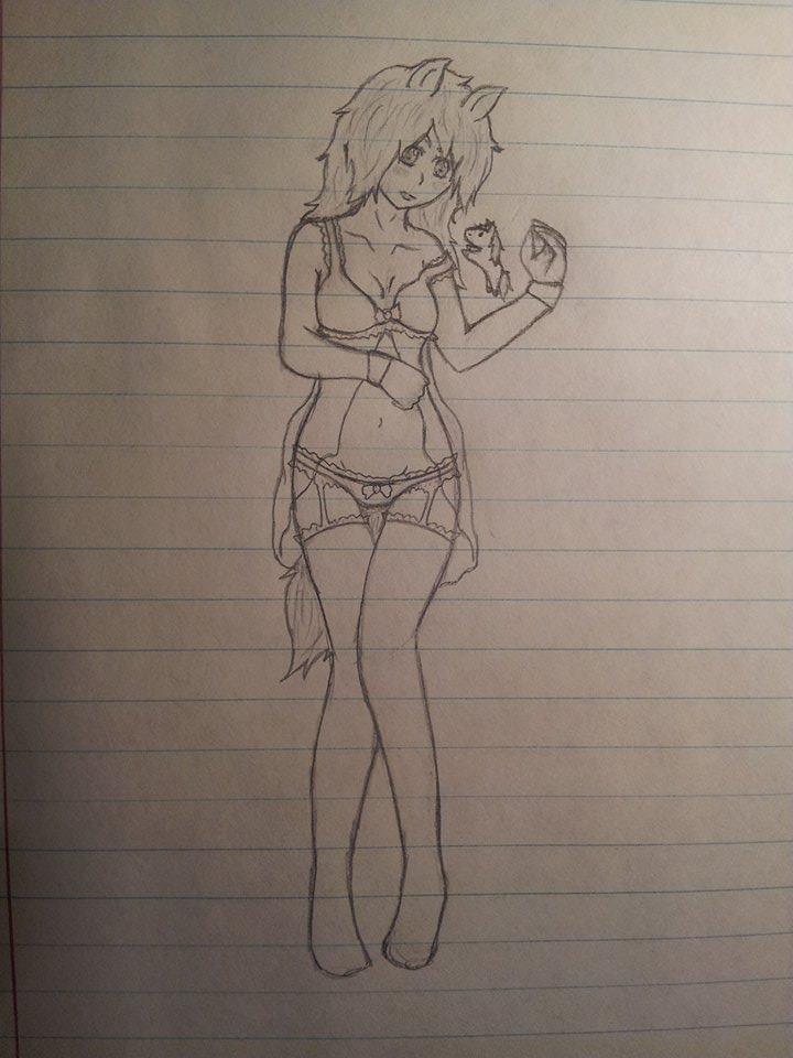 Bonnie in Lingerie SKETCH