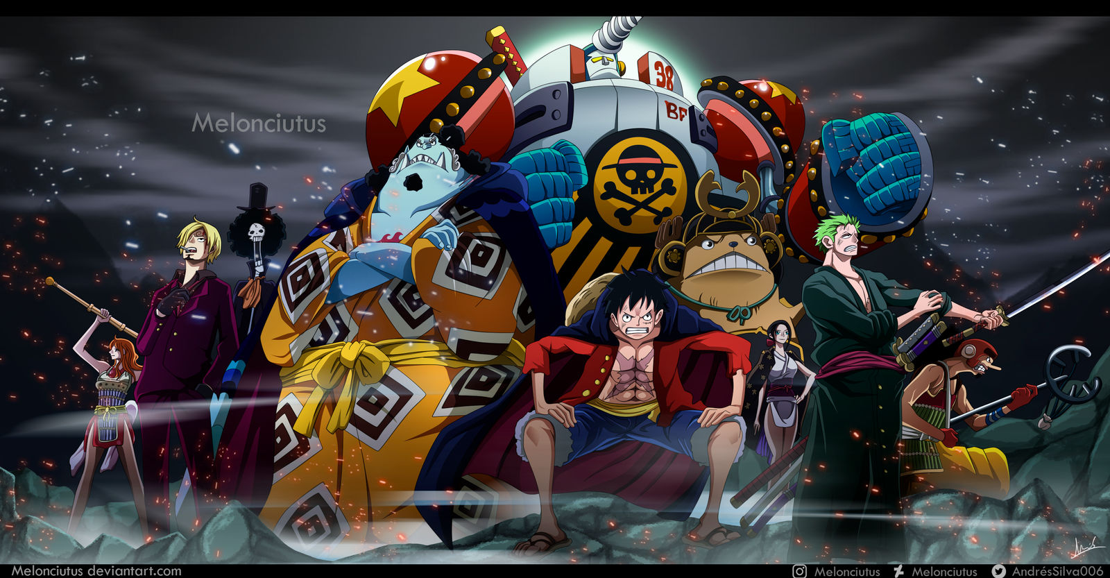 One Piece 9 Mugiwaras By Melonciutus On Deviantart