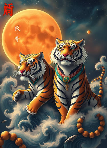 Celestial Riding Tiger Sailor twin celestial tigers by Jenniferlynn35 on DeviantArt