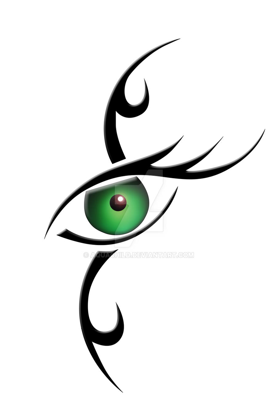 tribal eye green