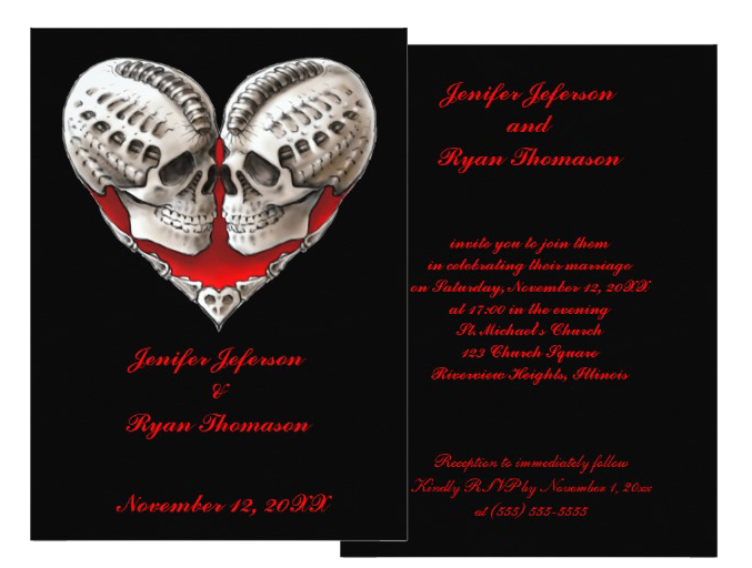 Customized Halloween Wedding Invitation