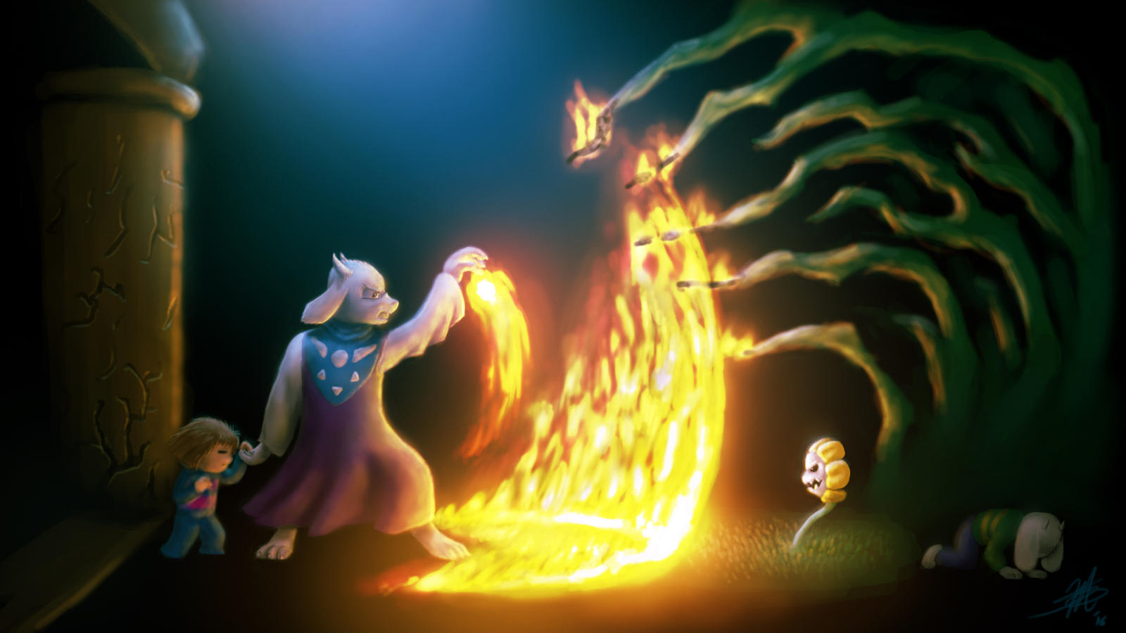 Toriel and Her Child by Piercing-Sight on DeviantArt