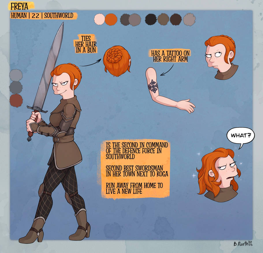 Freyda Freya Character Sheet by TheDisenchanter on DeviantArt