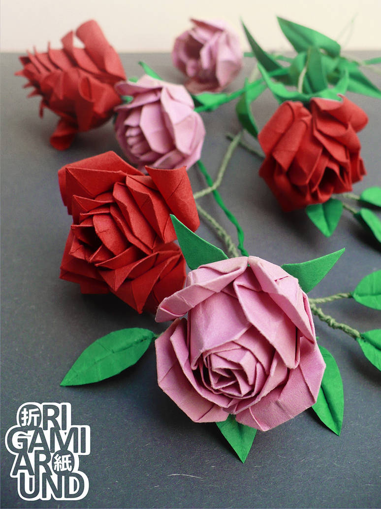 Easy Paper Redrose Tutorial by OrigamiAround on DeviantArt