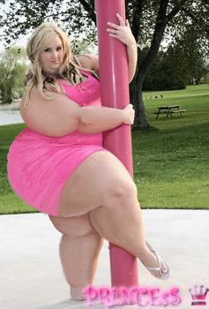 Pole Posing Plump Princess Paint-over